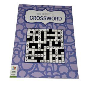 Large Print Crossword Puzzle Book Easy Read Brain Games for Adults & Seniors
